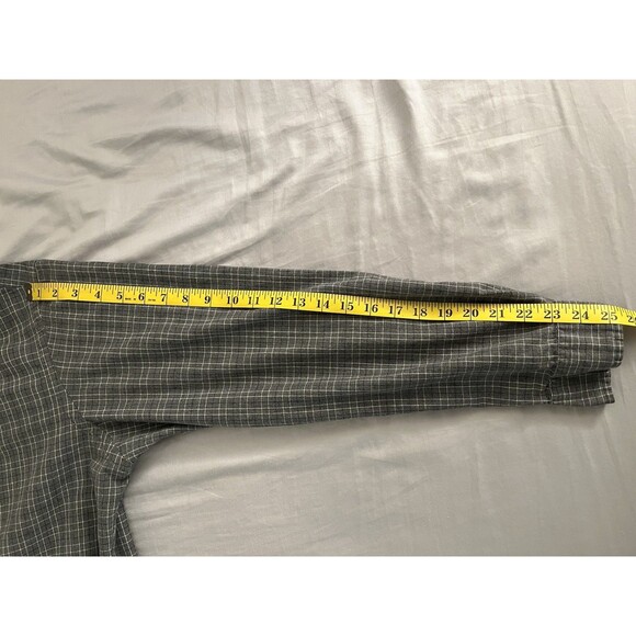 Ralph Lauren Gray Custom Fit Gray Gingham Long Sleeve Button Up Shirt Men's XL - Picture 10 of 13